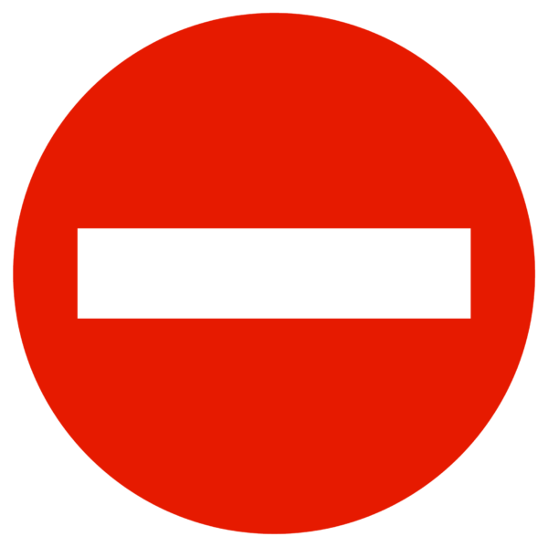 panneau d'interdiction sens interdit a tout véhicule b1