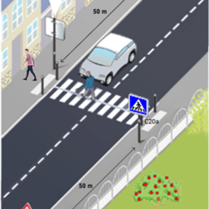 Passage piétons en agglomération